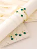Set de Joyería de Trébol de Cinco Hojas Más Vendido Transfronterizo para Mujer, Collar Sencillo de Flor de la Suerte Esmaltada, Pulsera Versátil y Aretes Set de 5 Piezas