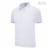 Polo de lapela de cor sólida manga curta macacão corporativo publicidade camisa cultural bordado de logotipo estampado