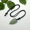 Collar Colgante de Cuerda con Forma de Gota de Agua Corazón de Cristal de Piedra Natural 40*22mm Joyería de Moda Europea y Americana Artículos Transfronterizos