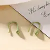 Nuevo Material Cerámica de Zirconia Ganchos para Oreja en Forma de U Perforación de Oreja Pura Pendientes Anti-Obstrucción Pendientes Simples Listos para la Venta