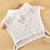 Camisa Cuello Falso Cuello de Mujer Combinable Cuello Falso Cuello de Camisa Poliéster Algodón Decorativo Cuello Vertical Cuello Puntiagudo Accesorios de Cuello Falso Transfronterizo