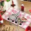 Manteles de Temu Amazon para el Día de San Valentín Transfronterizos Son Adecuados para la Decoración de la Atmósfera de Fiesta en la Cocina
