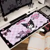 Alfombrilla de ratón de tela linda de dibujos animados Kuromi Mat para escritorio de oficina Uso en casa Resistente a las manchas Fácil de limpiar Alfombrilla antideslizante de tierra de diatomeas