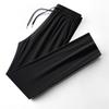 Pantalones de Seda de Hielo Fresco de Alta Elasticidad para Hombre Verano Delgados Sueltos Rectos Negocios Deportes Secado Rápido Antiarrugas Pantalones Casuales