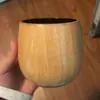 Taza de Madera Carbonizada Sanchuang Taza de Madera Creativa Taza de Té Antiescaldado de Madera Maciza Vaso para Whiskey
