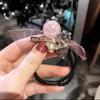 Elegante Novo Scrunchie de Cabelo Estilo Coreano para Mulheres, Faixa de Cabelo da Moda Estilo Ins, Scrunchie de Cristal Simples, Acessório de Cabelo e Pulseira de Dupla Utilização