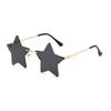 Gafas de sol de estrella de cinco puntas sin marco, de moda transfronteriza, AliExpress. Divertidas gafas de sol navideñas de moda, gafas punk con personalidad.