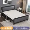 Cama plegable para uso individual o doble, cama para siestas en casa para adultos, cama individual duradera para viviendas de alquiler, cama plegable engrosada y reforzada