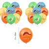 Decoración de Fiesta de Cumpleaños con Tema de Dinosaurios Banderín Colgante Bandera para Pastel Set de Globos