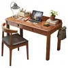 Escritorio de Madera Maciza Escritorio de Oficina Escritorio para Estudiantes Escritorio de Estudio Escritorio para Computadora de Escritorio en Dormitorio Diseño Ergonómico