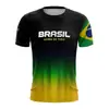 Camiseta Masculina Casual Solta com Gola Redonda, Estampa Digital 3D, Nova Bandeira Nacional, Transfronteiriça, Tamanho Grande, Manga Curta