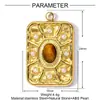 Piedra Natural Francesa Sol Caballo Marino Colgante de Acero de Titanio DIY Collar Pendiente Pendientes de Corazón para Mujer Accesorios de Joyería de Acero Inoxidable