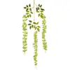 Colgante de Pared Flores de Glicinia Falsas de Rama de Frijol Flores de Seda Decoración de Arco de Boda Hojas Verdes Enredaderas Decoración del Hogar