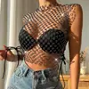 AYJ Suministro Transfronterizo Verano 2026 AliExpress Amazon Top sin Mangas Sexy de Malla con Pedrería D20790