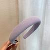 Faixa de Cabeça para Lavar o Rosto Estilo Outono e Inverno, Faixa Larga de Pelúcia Grossa Estilo Coreano Simples para Mulheres, Acessório de Cabelo Fresco e Doce