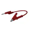 Cable de Prueba con Pinza de Cocodrilo de Cabeza de Linterna de Cobre de 4 mm con Cable de Conexión para Multímetro Re-enchufable J70054-B