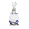 15ml Botella de Vidrio para Aceite Esencial de Perfume Estilo Retro Nuevo Flor Pintada Incrustada Color Esmalte Portátil de Gama Alta