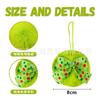 Colgante de Bola de Felpa con Lazo Nuevo de Navidad Transfronterizo 8cm Decoración para Fiesta Navideña Baile Bola de Pelo de Conejo de Imitación