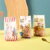 Bolsa de Acordeón Cóncava Lateral de Dibujos Animados Bolsa de Empaque para Snacks de Galleta Grado Alimenticio Snack Horneado Dulce Plástico Mate Bolsa con Sellado a Máquina