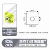 Tapa Final de Acrílico 1515/2020/3030/40 Accesorios para Perfil de Aluminio Pie de Tapón Decorativo Transparente de Color Mate