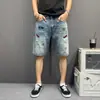 Shorts Vaqueros Casuales Bordados Vintage para Exteriores 2026 Nuevos Shorts de Verano de Longitud Media Desgastados Marca de Moda de Cinco Bolsillos para Hombres y Mujeres