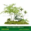 Série Paisagem de Expressão Idiomática de Quatro CaracteresCombinação de Plantas Verdes Artificiais para Paisagismo Decoração de Vitrine Interna