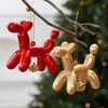 2026 Nuevo Colgante de Perro Globo de Navidad Electroplateado Adorno para Ventana de Navidad de Centro Comercial Figura de Perro Adorno