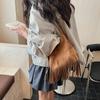 Tendencia de Moda Europea y Americana Bolso Retro con Borlas Otoño e Invierno Nuevo Simple de un Solo Hombro Bolso para Suegra Bolso de Mano Tipo Cubo para Viajes