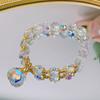 Pulsera de cristal súper flash nueva 2023 para mujer, con colgante de flor y gota de agua, estilo Mori para vacaciones, pulsera para estudiantes y novias