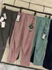 Calça parachute casual folgada de cor bloco, cores dopamina, para esportes ao ar livre, primavera e outono, nova, tendência, para casais, acessível, calça longa