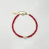 Pulsera de Ágata y Perla de Zhuji Pulsera del Año Zodiacal Zircón Rojo de Alta Gama Más Fácil de Combinar Cuentas de Transferencia Pulsera de Paz