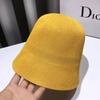 Sombrero de pescador de algodón y lino de celebridades de Internet para mujer, sombrero de cubo con cierre automático, estilo japonés, combinable con todo, estilo coreano, sombrero de lavabo de moda.