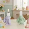 Zongbo Suporte de Vela Coelho de Oração de Silicone Molde de Silicone Base de Vela de Gesso Aromaterapia DIY Molde de Resina
