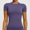 Camiseta de Verano Ajustada de Manga Corta para Mujer, Adelgazante, para Fitness, Running, Yoga, Ropa Delgada