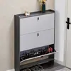 Gabinete para Zapatos Ultradelgado 17cm Económico para Entrada del Hogar Simple Moderno Gran Capacidad de Almacenamiento Lujo Ligero Tipo abatible Zapatero Pequeño