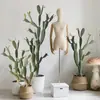 Cactus Simulado Planta Tropical del Desierto De Pie Cactus Falso Grande Columna Planta Verde Decoración de Ventana de Tienda de Ropa