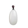 Pingente de jade branco afegão semente de gelo pedra original pingente gota d'água cor de leucorreia suet com corrente para suéter