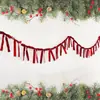 2m Fiesta de Navidad Boda Lazo Arte Latte Banner Lazo de Terciopelo Decoración Arreglo Colgante para Árbol de Navidad