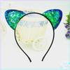 Diadema con Orejas de Gato de Lentejuelas Accesorios para el Cabello de Tela Parque Infantil Lindo Gato Adorno para la Cabeza Infantil Diadema para Foto de Bebé