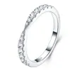 Anillo nuevo, simple y elegante de plata S925 para mujer, producto de nicho, superventas en transmisiones en vivo transfronterizas de TikTok, anillo de moissanita de alta calidad