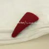 Grampo de Cabelo de Lã Vermelho Geométrico para Outono e Inverno, com Toque de Luxo, Presilha Versátil para Franja, Presilha Lateral, Penteado para a Parte de Trás da Cabeça