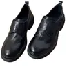 Outono 2026 Novo Estilo Britânico Bico Redondo Velcro Pequenos Sapatos de Couro Feminino Retro Couro Macio Solado Macio Estilo Coreano Mocassins Feminino