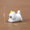 Fofa e adorável estatueta de gatinho Siamês tricolor, acessório de decoração DIY para casa de bonecas, ornamento de mesa para paisagem em miniatura