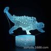 Lámpara de noche con luz nocturna 3D de dinosaurio de Amazon, estéreo visual, colorida, USB, regalo, lámpara de noche, transfronteriza
