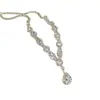 Colar com Pingente Gota d'Água Brilhante em Diamante Total para Mulheres, Corrente de Pescoço Fina Exquisite de Alto Padrão Nicho de Luxo Leve, Acessório para Realçar a Atmosfera do Dia a Dia