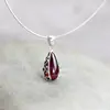 Joyería de plata S925 para personaje, joyería al por mayor, moda para damas, colgante de corte gota de agua, arena azul, hecho a mano