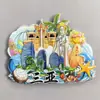 Impressão UV Cidade de Sanya Ímã de Geladeira Marco Criativo Atração Turística Decoração Resina Cultural e Criativa Comemoração de Viagem