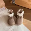 Botas de Princesa para Niñas 2025 Invierno Nuevo Estilo Coreano Botas Birkenstock Zapatos de Algodón Cálidos con Forro de Terciopelo Botas de Nieve para Bebé Niña de Invierno