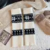  calentadores de calcetín Fair Isle de 50 cm para mujer, calcetines holgados de punto grueso para otoño e invierno, calcetines vintage para pantorrilla, calentadores de pierna holgados