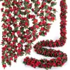 Enredaderas de Rosas Artificiales, Flores Falsas, Enredaderas Decorativas para Tubos de Aire Acondicionado de Sala de Estar, Decoración de Sistema de Calefacción, Enredaderas de Flores Artificiales de Seda de Plástico